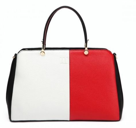 Ladies Red & White Handbag, for Office, Party, Wedding, Specialities : Durable, Fashionable, Stylish