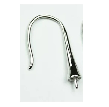 Sterling Silver Earwire for Half Drilled Beads