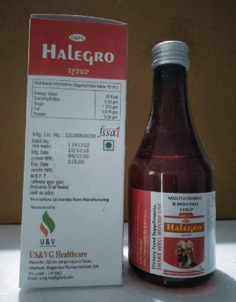 Halegro Syrup, Form : Liquid
