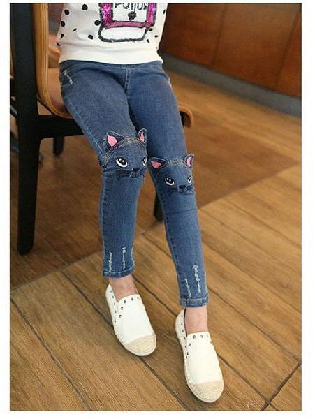 Denim Ladies Knee Ripped Jeans, Size : XL, XXL