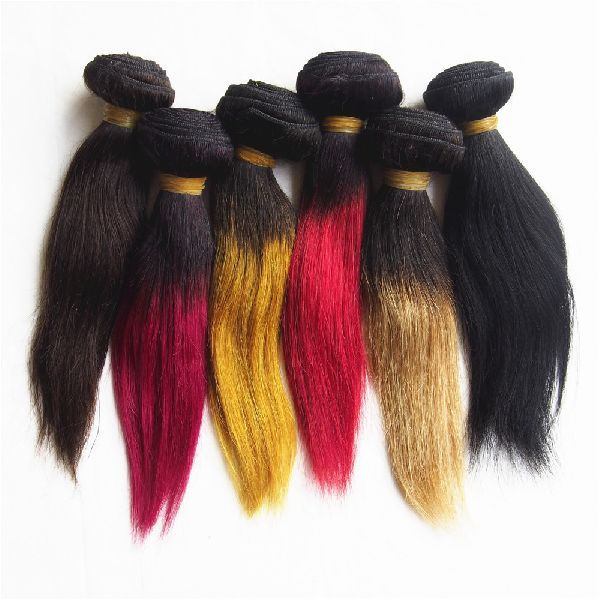 Coloured Human Hair, for Personal, Style : Straight