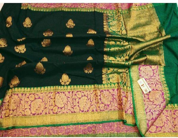 Party Wear Dupion Silk Saree, Technics : Handloom