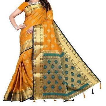 Plain Trendy Kota Silk Saree, Technics : Handloom