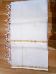 White Pure Kota Silk Dupatta, Pattern : Plain