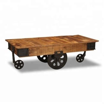 Cast Iron Metal AND Wooden Coffee Table