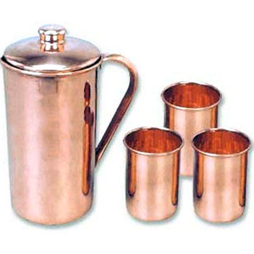 Copper Glass & Jug Set