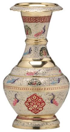 Colored Antique Brass Flower Vase, for Home Decoration