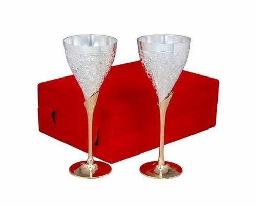 Brass Silver Plated Glass, for Home, Hotel, Pattern : Plain