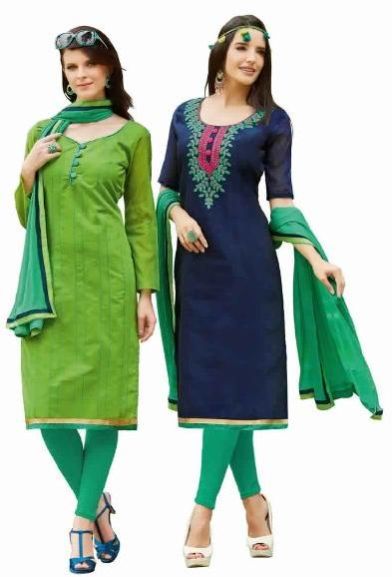 Navy Blue Colored Combo Pack Salwar Suit