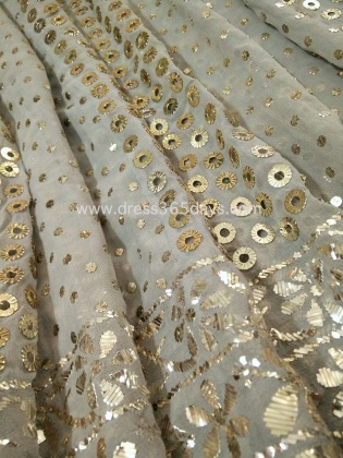 Grey All Over Mukaish Anarkali