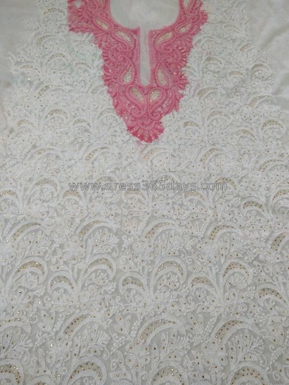 Pink Unstitched Suit with Chikankari Embroidery