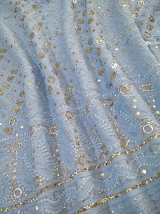 Ring Mukaish Lucknowi Chikankari Suit