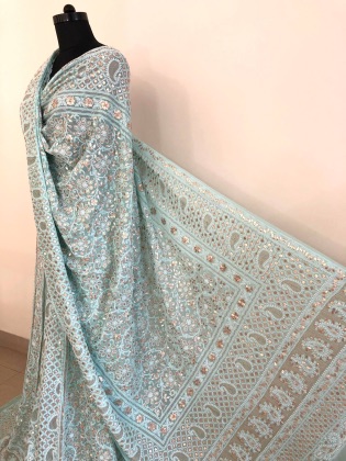 Buy Multicolor Zari Woven Silk Party Wear Lehenga Online | Samyakk