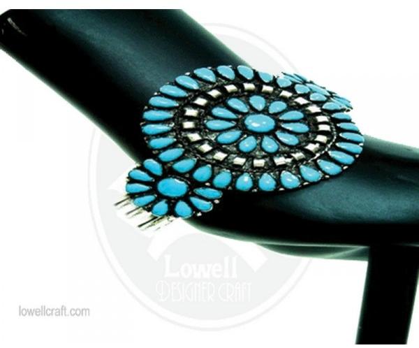 Beaded Cuff Bracelet, Color : TURQUISE BLUE