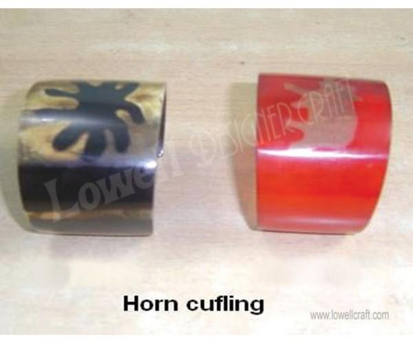 Horn cufflink, Color : GREY, RED