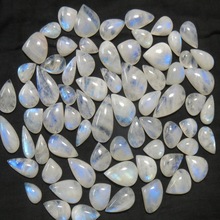 Buyer's Label Pear Rainbow Moonstone, Size : Customised, Standard