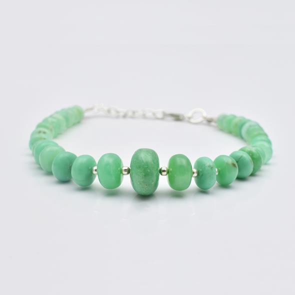 Chrysoprase Rondelle Beads Bracelet