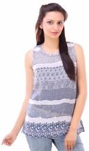 Sleeveless CASUAL PRINTED TOPS FOR GIRLS