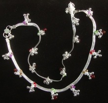 Silver plated wedding anklets