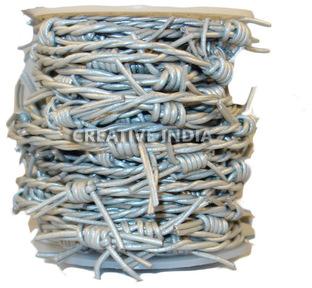 Barb wire Leather Cord, Metallic Leather Cord