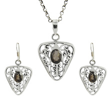 Splendid smoky quartz gemstone Jewelry Set, Gender : Unisex, Women's