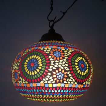 Ceiling hanging Mosaic Glass Lamp