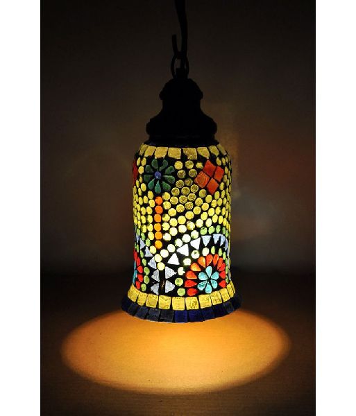 Handmade Bell Mosaic Glass Lamp, Style : Traditional