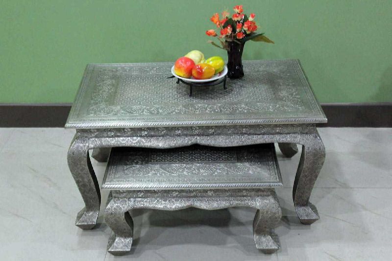 White Metal Table