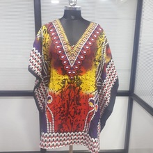 flower print African poncho