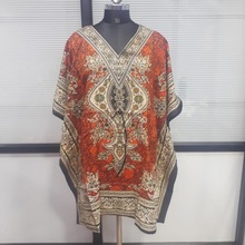 100% Polyester print African poncho shirt, Size : Standard Size