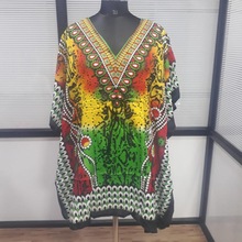 shade flower print African poncho