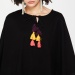 COLOUR ME Tasselled Tie-Up Batwing Sleeve Poncho Top