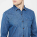 FAME FOREVER Solid Slim Fit Chambray Casual Shirt