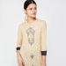 SPAN Open Collar Embroidered Straight Kurta