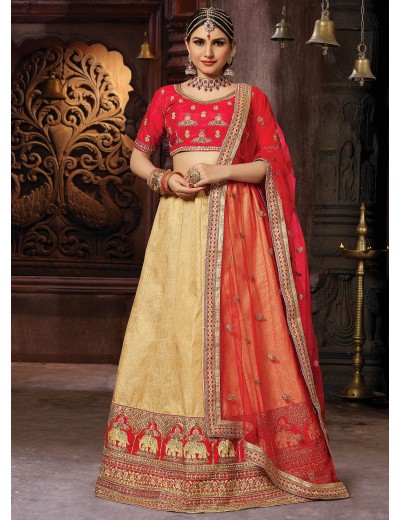 Banarasi Silk Bridal Wear Lehenga