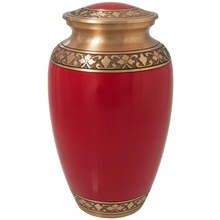 NTI Metal Brass Red Cremation Urns, for Adult, Style : American Style