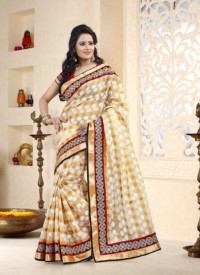 Beige Color Tissue Saree