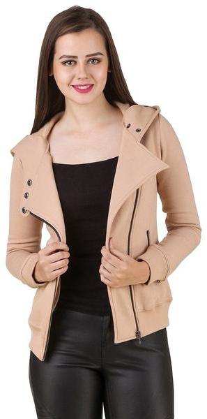 Winter Hooded Jacket, Pattern : Solid