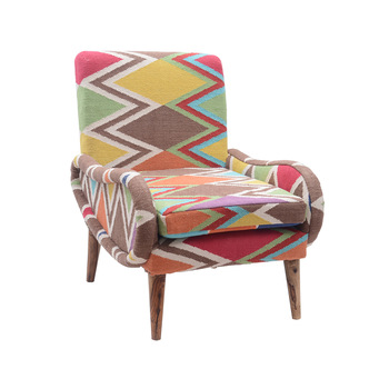 Multi Color Living Room Wooden Chair, Size : 70cm X 80cm X 95cm