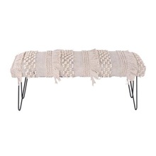 Upholstery Decorative Metal Bench