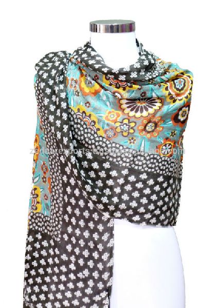 fine wool printed scarves and shawl