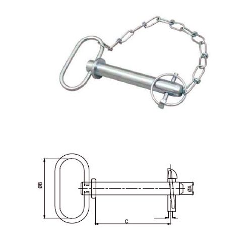 HITCH PIN WITH LINCH PIN & CHAIN
