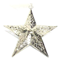Stylish Christmas Tree Ornament Silver Hanging Heart