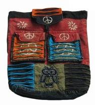 Women canvas fashion ethnic hippie backpack OEM,ODM