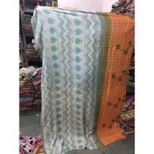 Printed 100% Cotton INDIAN VINTAGE GUDRI QUILTS, Size : Twin