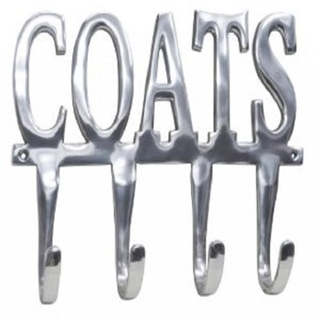 aluminum cast metal silver plated coats design hangers