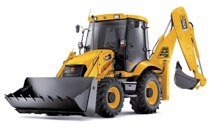 Semi Automatic Backhoe Loader, for Construction, Color : Black, Yellow