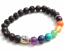 Rainbow Chakra Beads Stretchable Bracelet, Occasion : Party, Wedding