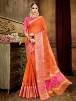 Party Wear Designer Weaving Cotton Silk Saree