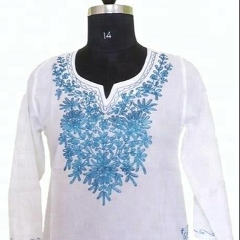 White Embroidery Kurtis, Style : Casual